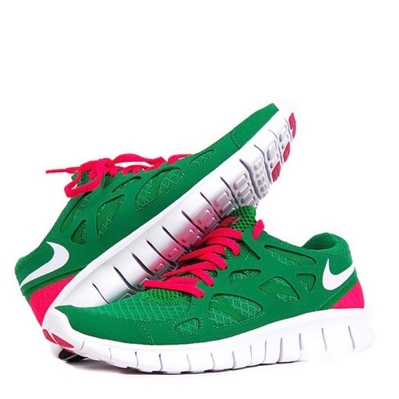 Nike Shoes - Nike Free Run 2 Green Pink Mesh Running Sneakers